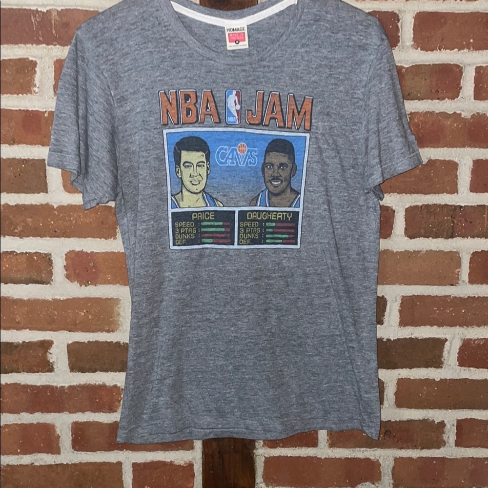 Homage NBA Jam Price v Daugherty Gray T-Shirt, medium - Picture 3 of 5
